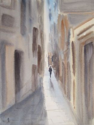 A Narrow Walk in Venice